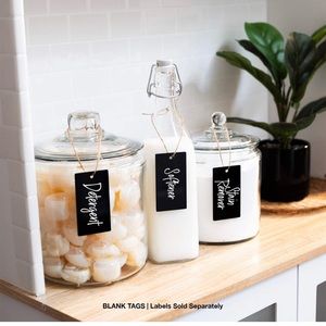 🔵5/25🔵 NIB Savvy & Sorted Black Acrylic Basket Label Tags